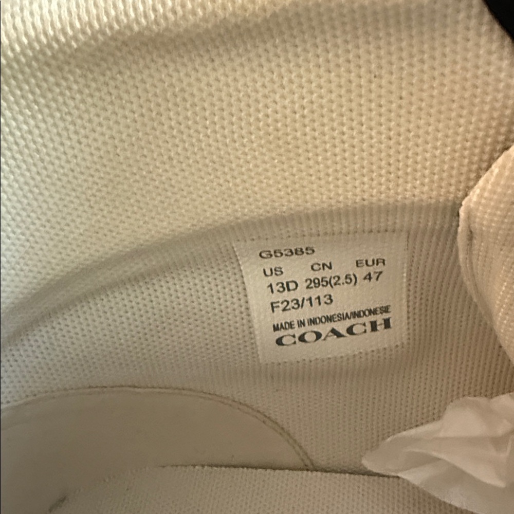 Coach Black and White Monogram Athletic Shoes - Picture 2 of 7